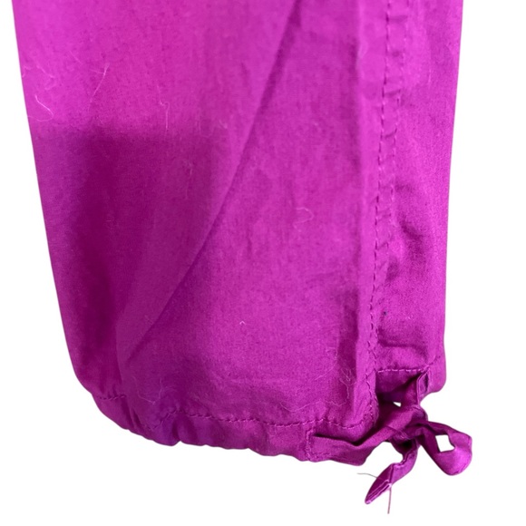 HAPPILY GREY Parachute Cargo Pants fuchsia, size XS oversized tie-waist NWOT y2k - Picture 4 of 5